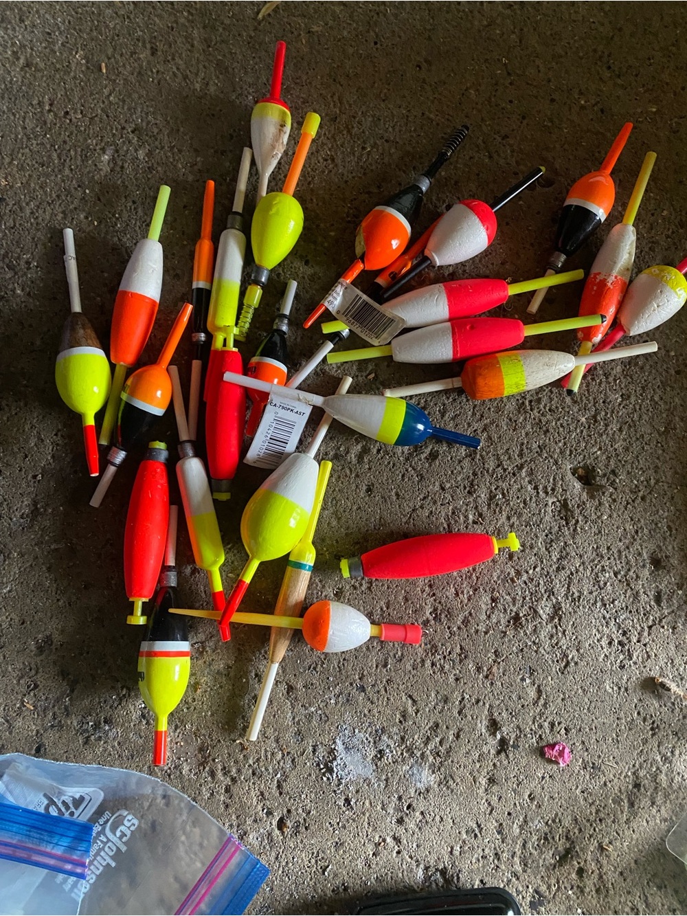 Cabela's Neon Mixed Kids Fishing Floats - Red, Yellow, Orange, White, Blue